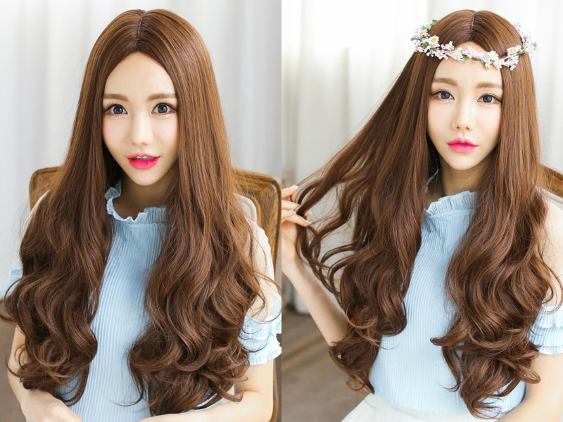 水波纹烫发发型图片塑造韩系甜美范