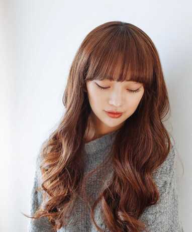 韩式空气薄刘海甜美发型