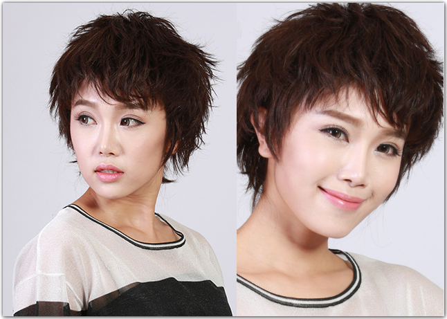 中年女性锡纸烫短发发型流行修颜减龄