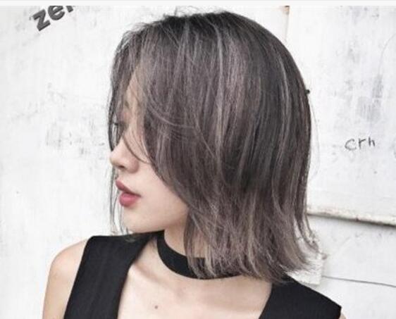 韩国女生齐肩式的外翘短发发型减龄又清新