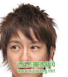 韩式男生烫发发型图片