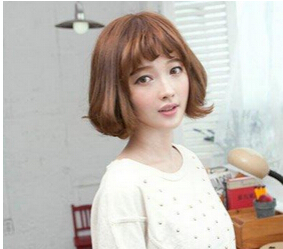 甜美可爱的韩式短发烫发发型