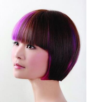 紫红色短发适合什么发型
