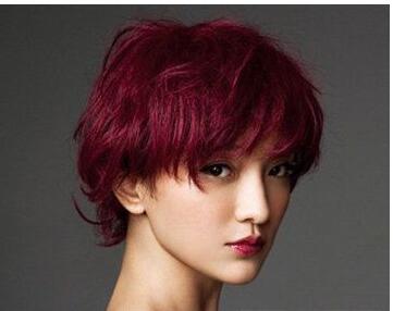 紫红色短发适合什么发型