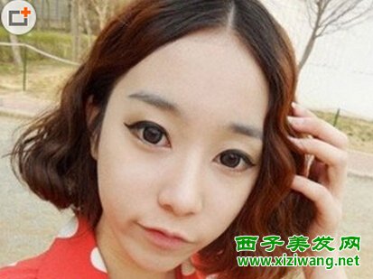 韩国中分短发蛋卷造型修脸又洋气