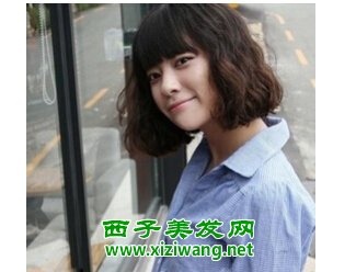 韩式短发蛋卷头发型适合女学生的可爱发型