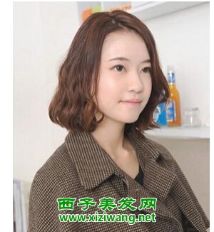 韩式短发蛋卷头发型适合女学生的可爱发型