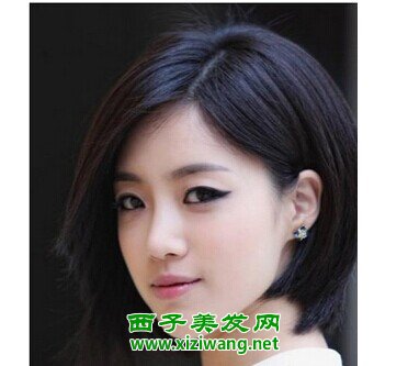 韩国美女气质短发图片示范韩式短发扎法